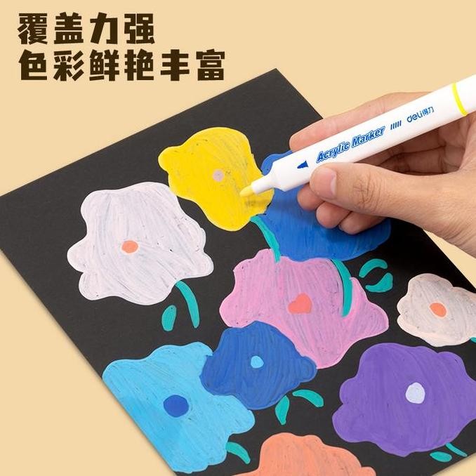 

Termurah Deli Spidol Akrilik / Acrylic Marker 48 Colors HM315
