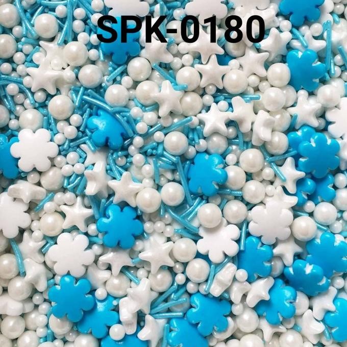 

#####] SPK-0180 Sprinkles sprinkle springkel 1kg 1 kilo mix putih biru