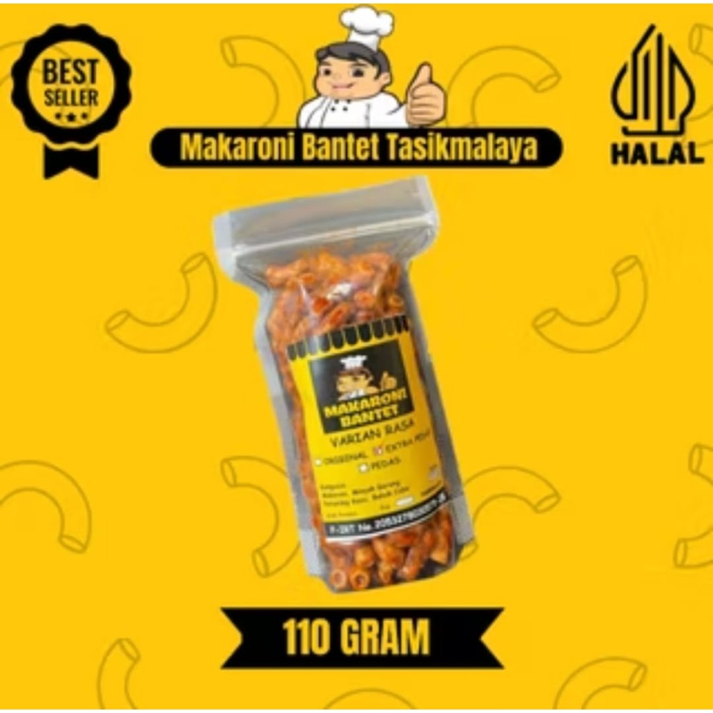 

Makaroni Bantet 110g Cap Koki Khas Tasikmalaya Best Seller