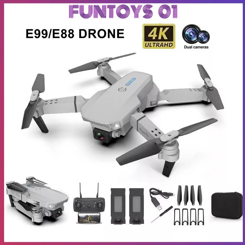 <COD>Drone kamera Drone E99 Dual Kamera Drone 4K HD WiFi FPV drone kamera jarak jauh Portable drone 