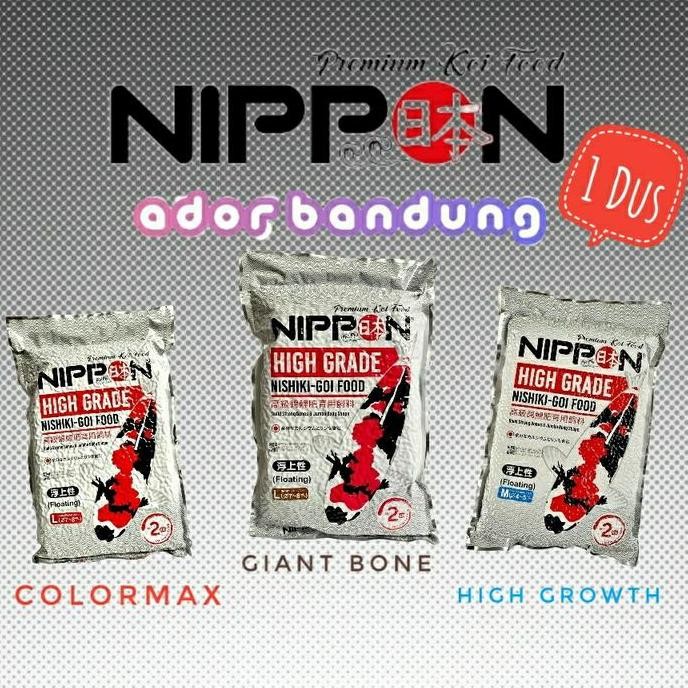 Pakan Pelet import Ikan koi Original Nippon Koi Food 10kg 1dus