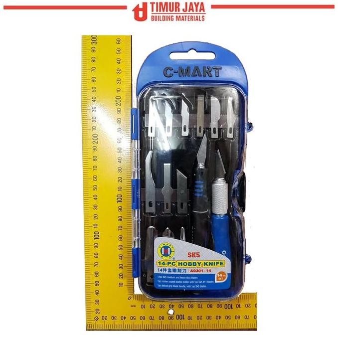 

Baru Hobby Knife Set Cmart / Pisau Ukir Pahat / Cutter Set 14 pcs