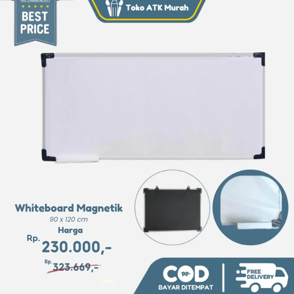 

READY PAPAN TULIS MAGNETIK ATK 88 / WHITEBOARD 60 X 120 MAGNETIC
