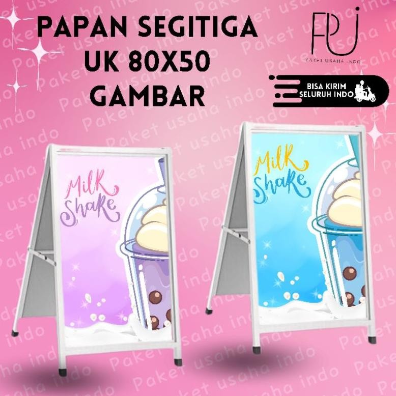 

SPIROS PAPAN SEGITIGA, PAPAN PROMOSI, STAND PROMO 80X50