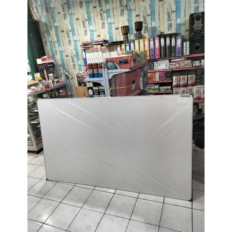 

READY CEMERLANG PAPAN TULIS WHITE BOARD SINGLE F NON-MAGNET 120 X 200 CM.