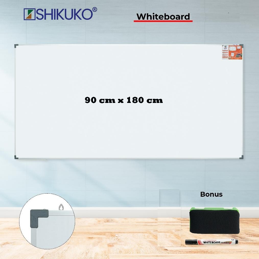 

READY PAPAN TULIS WHITE BOARD GANTUNG 90 CM X 180 CM
