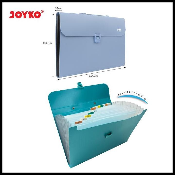 

Joyko Expanding File Folio F4 13 Pockets File Folder / Map Harmonika A4 F4 Folio Map Dokumen Ef-2638 Best Seller