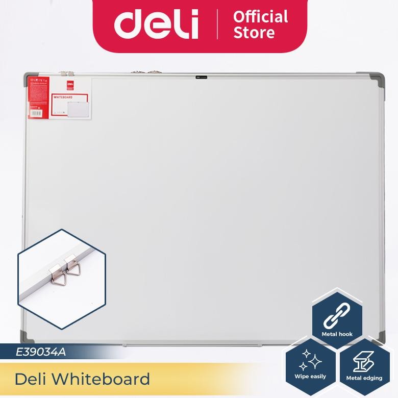 

READY DELI WHITEBOARD PAPAN TULIS PUTIH MAGNETIK 90 X 120 CM KUAT DAN KOKOH COCOK UNTUK KANTOR E39034A
