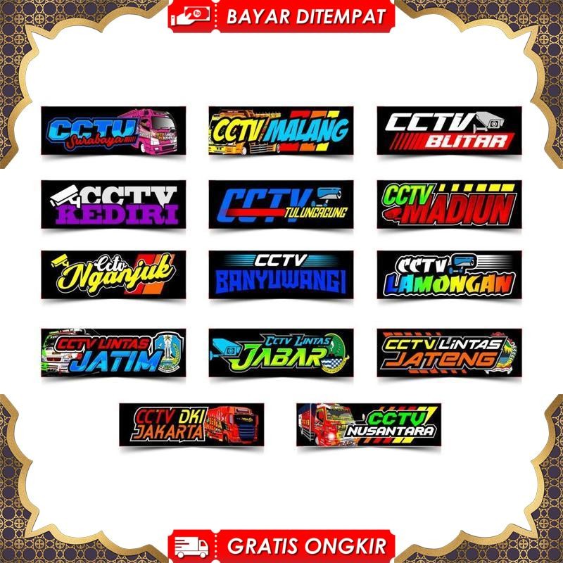 

[Bisa Cod] Viral Stiker Truk / Stiker Cctv / Stiker Sodrek - Pack Isi 14 Stiker Katun Cotton Combed 30S Premium Fashion Distro