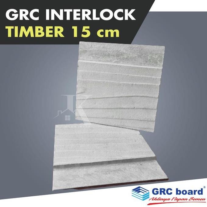Miliki Grc Timber Interlock 15 Cm / Wall Siding / Dinding Urat Kayu Tali Air