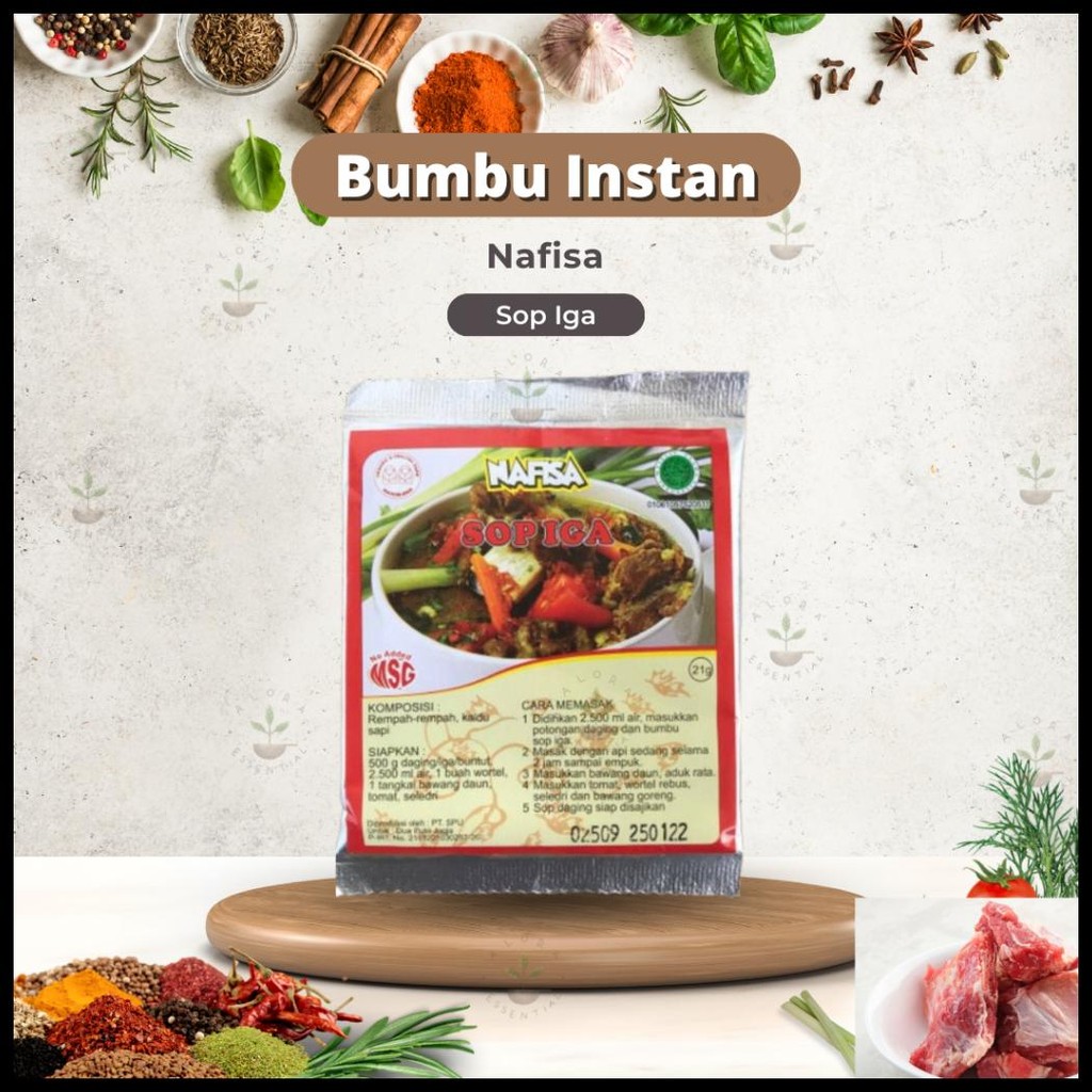 

NAFISA BUMBU INSTAN - BUMBU NAFISA - NAFISA BUMBU KUAH BASO SOTO AYAM AYAM BAKAR - BUMBU INSTAN NAFISA