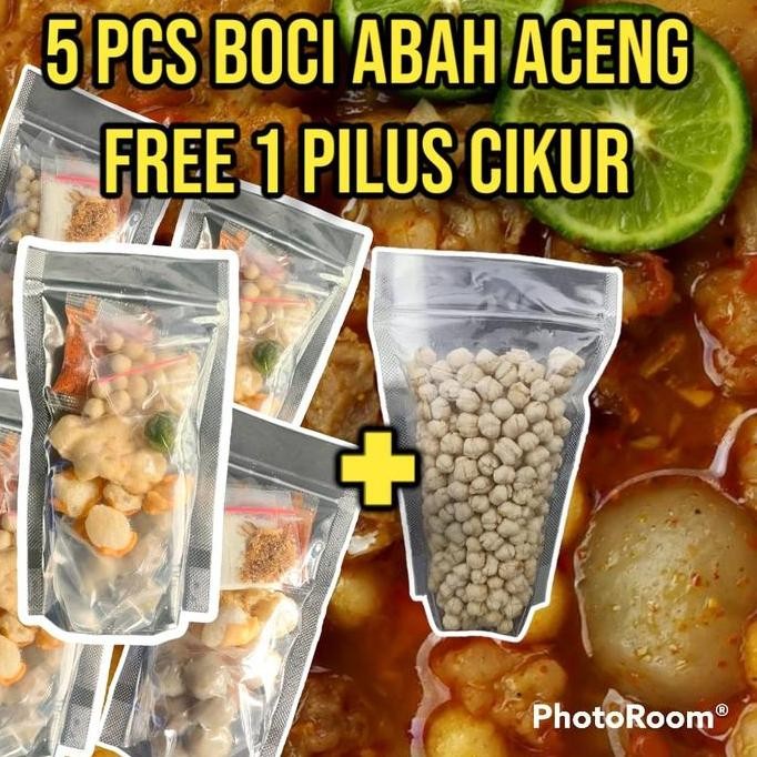 

HIW PROMO 5 Baso aci garut Abah Aceng FREE 1 PILUS CIKUR Food Instan Kuah Pedas