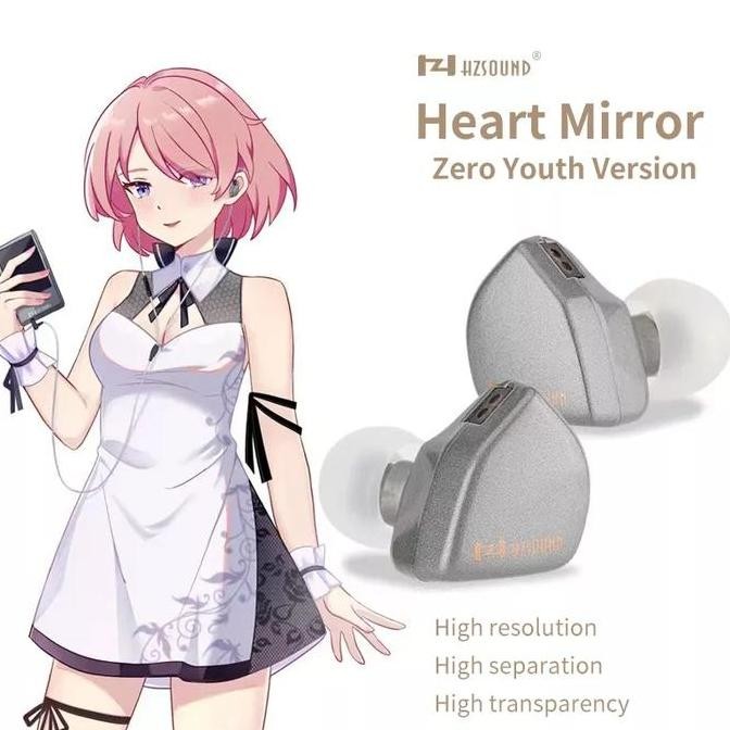 Earphone Hzsound Heart Mirror Zero Single 10Mm Dynamic Driver New Stok