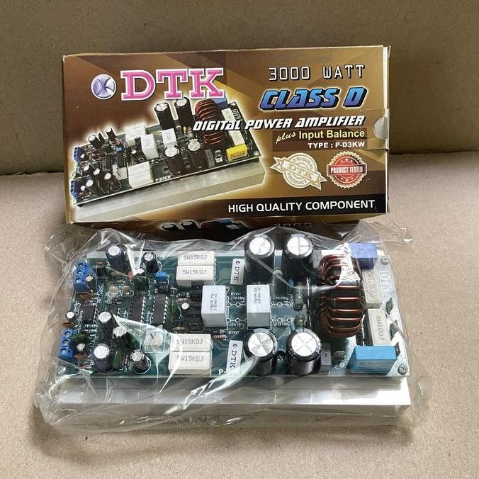 Dtk Kit Class D 3000 Watt Digital Power Amplifier Input Balance P-D3Kw New Stok