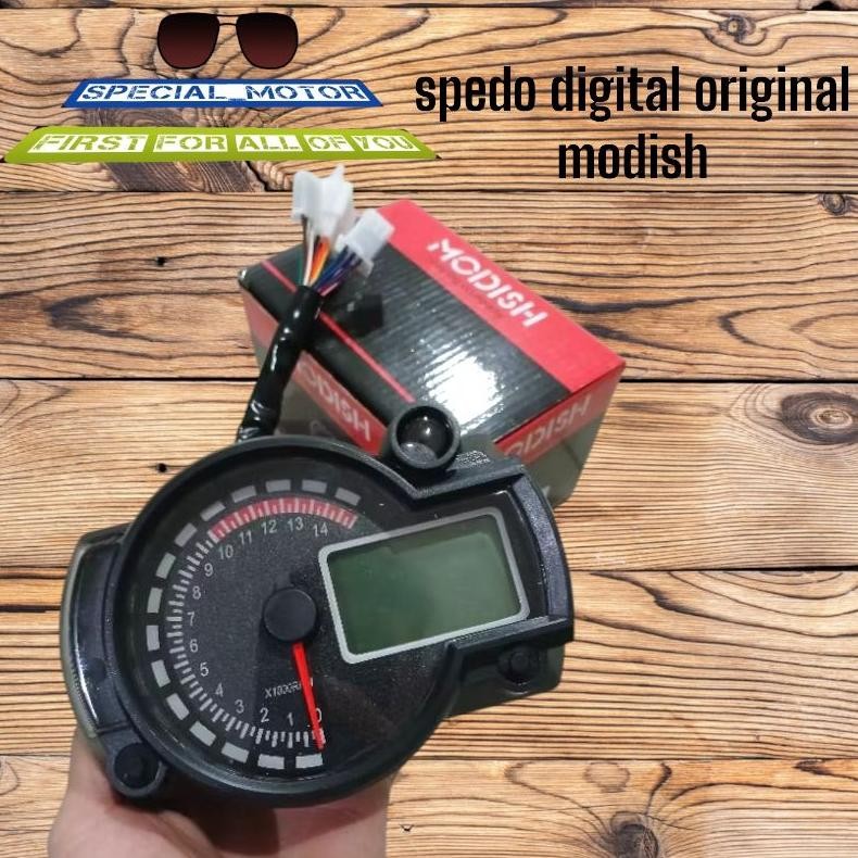 SPIDOMETER DIGITAL RX2N ORIGINAL 100% MODISH MODEL SPIDOMETER KOSO UNIVERSAL CUSTOM NINJA 250 R25 RX