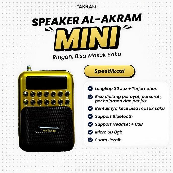 ready AL-AKRAM - Speker Spiker Speaker Murottal Murotal Alquran Al-Quran Qur'an Digital Hafalan Hapa