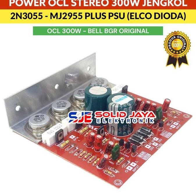 Kit Power Ocl 300W Stereo Jengkol 2N3055 Mj2955 Plus Psu Elco Dioda - Power Amplifier Ocl Stereo 2X1