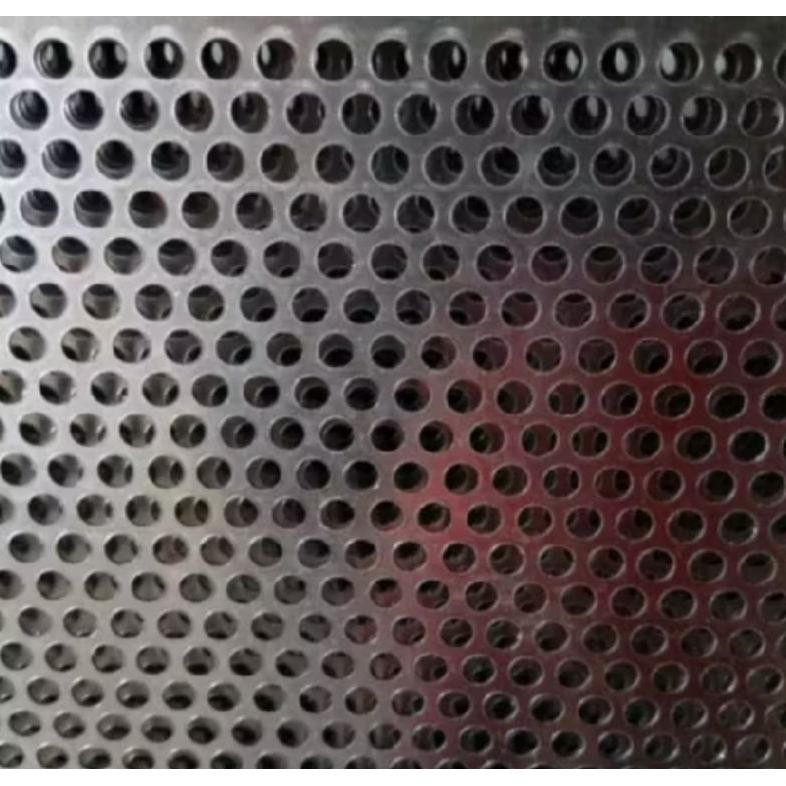 NEW BESI PLAT BERLUBANG tebal 1mm  diameter lubang 6mm & 8mm