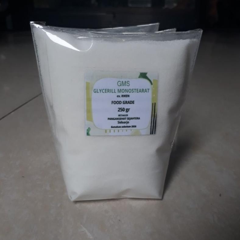 

GMS/GLYCEROL MONOSTEARAT Food Grade 250gr ex.RIKEN nUg