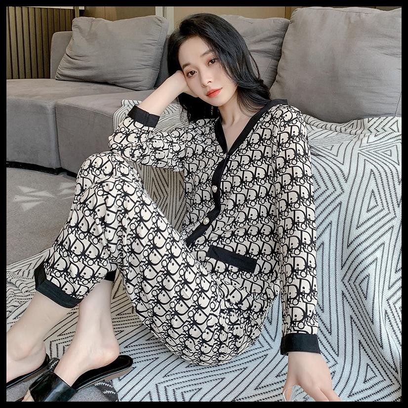 MPP MAKMUR PUSAT PIYAMA P457 - M10/MX10 - PIYAMA WANITA DEWASA MODEL KANCING DEPAN MEWAH LENGAN PANJ