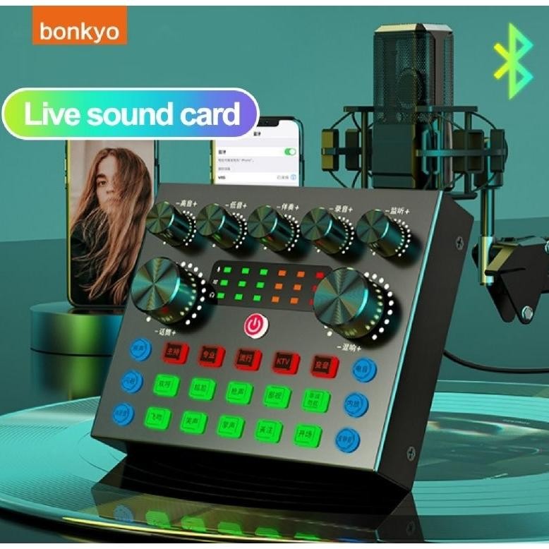 Bonkyo V8S Soundcard Bluetooth Audio Usb External