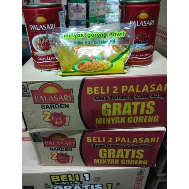 

Sarden Palasari dapat 2 biji ukuran 425 ml free minyak goreng 200 ml nUg
