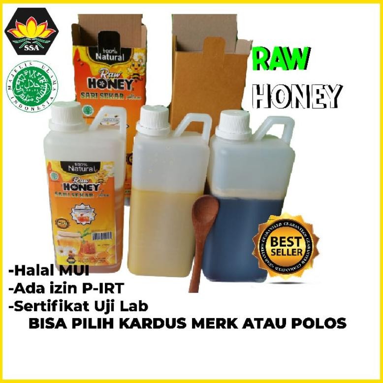 

Raw Honey 1 Kg Madu Murni Asli Nektar Kaliandra / Akasia / Multiflora / Mangga / Randu AST nUg