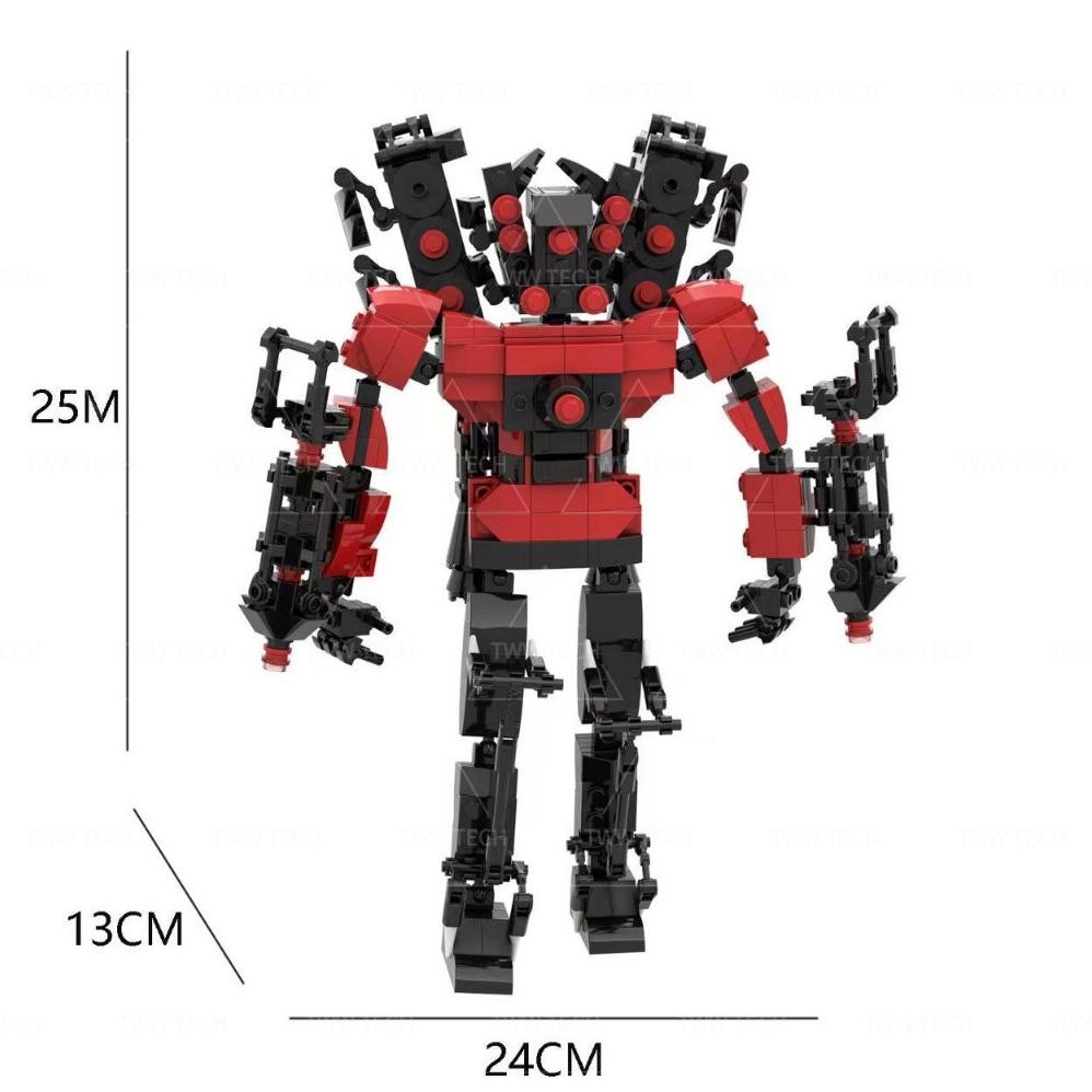 ''Terlaris" Moc Skibidi Toilet Titan Monitor Model Building Blocks Mainan Lego Edukasi Titan Tv Man 