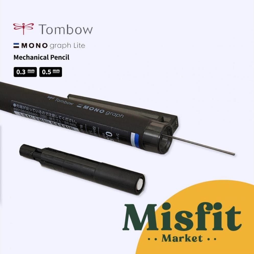 

RB Tombow Mono Graph Lite Mechanical Pencil Pensil Mekanik 0.3 0.5 mm