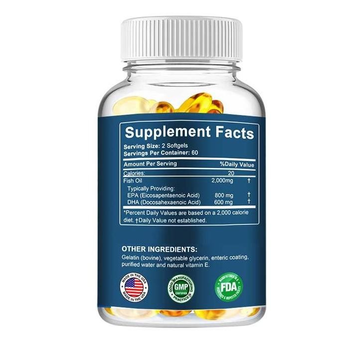 

Terlaris Coolkin - 60, 120 Kapsul Minyak Ikan Omega 3 - Mengandung Epa, Dha, Gelatin, Gliserin Nabati, Lapisan Enterik, Air Murni, Vitamin E Alami - Membantu Mendukung Kesehatan Jantung - Non-Gmo