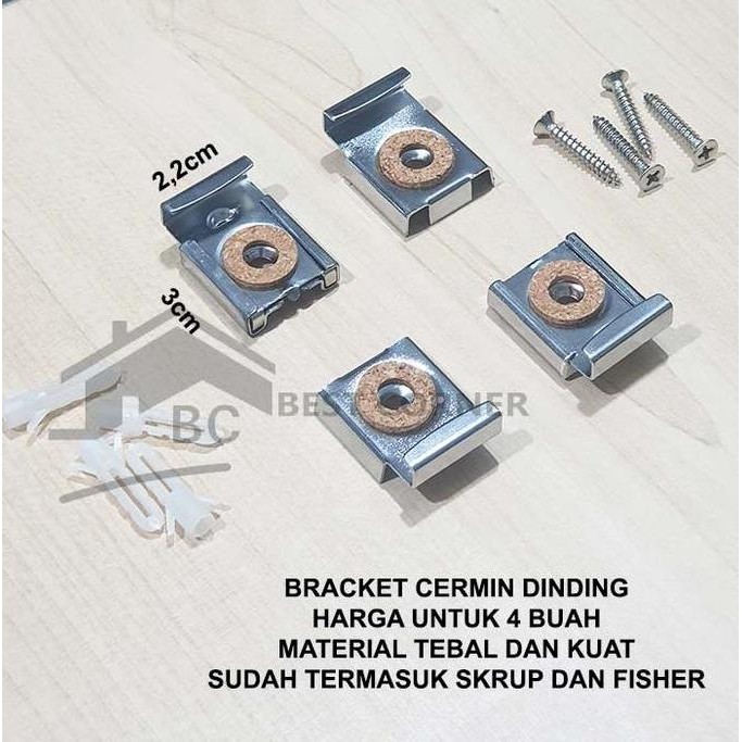 Bracket Cermin Dinding / Bracket Kaca Tempel Tembok Co