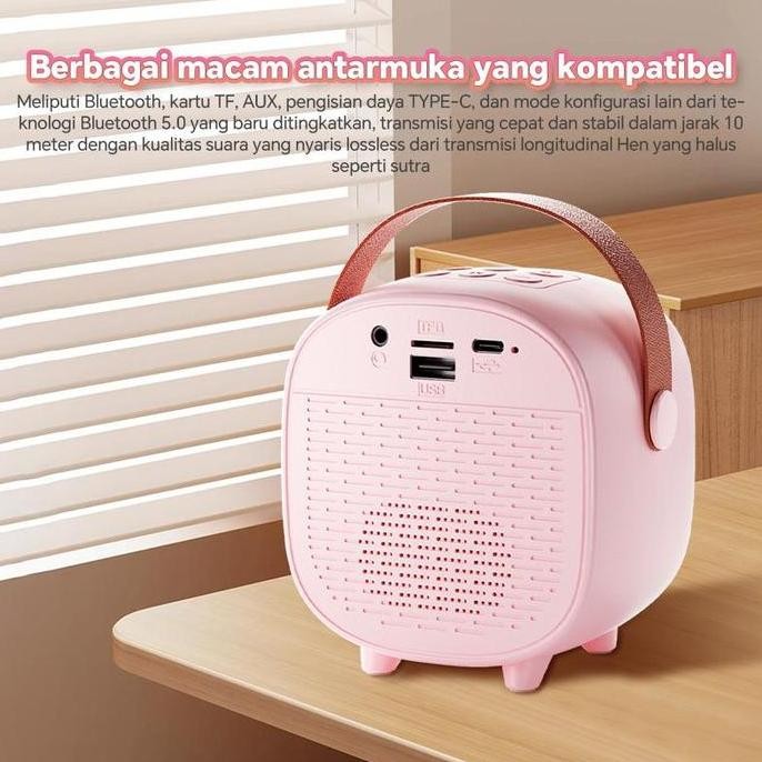 2025 Speaker Bluetooth Speaker Mikrofon Karaoke Baru Speaker Nirkabel Speaker All-In-One Mesin Karao
