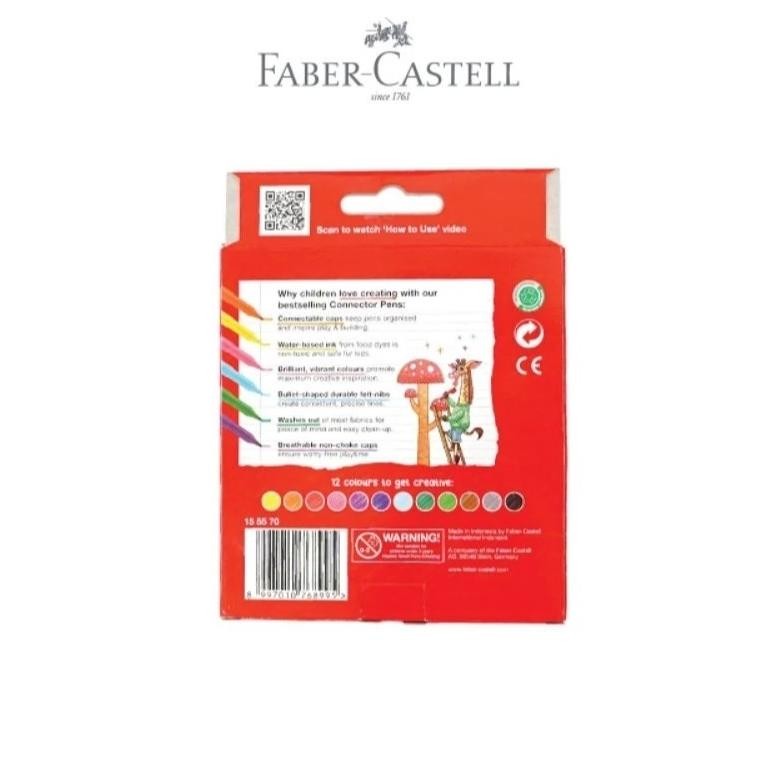 

RB Faber Castell Connector Pen Set 12 Spidol Warna