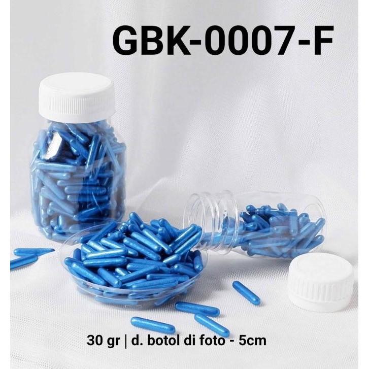 

langsung order saja] GBK-0007-F Sprinkles sprinkle sprinkel 30 gram kapsul meses biru