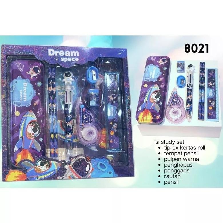 

RB 8021 Set Alat Tulis Souvenir Ultah Isi 8 Pcs Ada Type-X & Pen Cetek