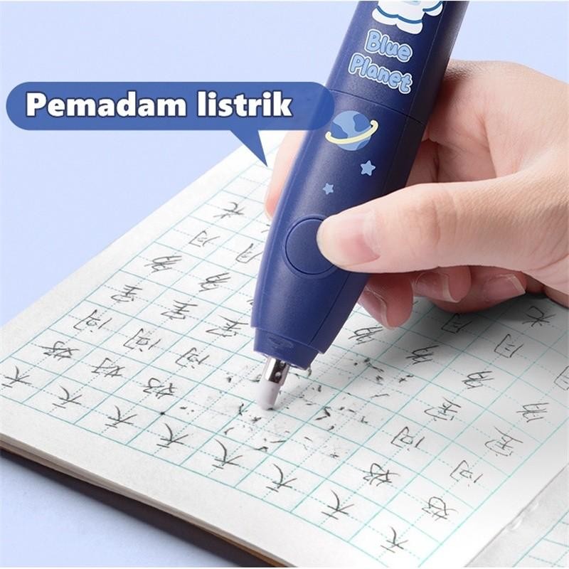 

SutangSet Alat Tulis Sekolah Elektrik Rautan Penghapus Vacuum Pensil Perkakas Belajar / Electric Stationery Set Lengkap Kado Hadiah