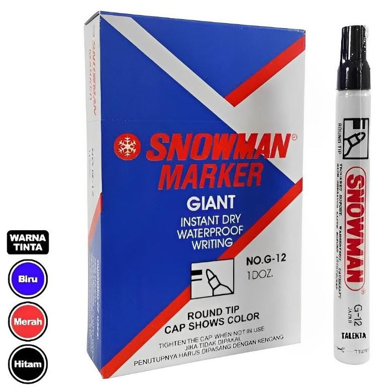 

RB SPIDOL SNOWMAN PERMANEN MARKER G-12 (1PAK/12PCS)