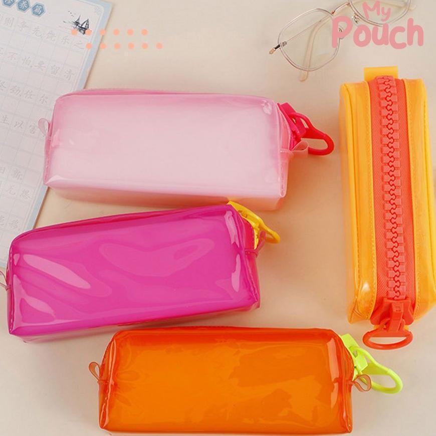 

Ty-65 Tas Kotak Pensil Pvc Transparan/ Pencil Case Bag Pouch Stationery Organizer