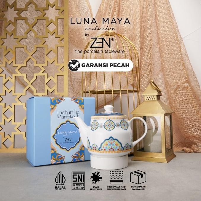 RADEN ZEN X LUNA MAYA Teko Keramik Enchanting Marrakech Blue + Box