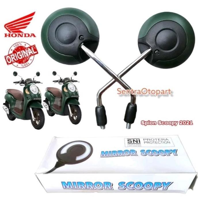 Kaca spion scoopy 2021 k2f hijau doff