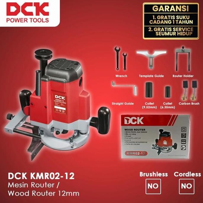 $$$$] Mesin Profil Besar 12 mm Router Trimmer Kayu Besar - DCK KMR02-12 Wood Router 12mm KMR 02 12