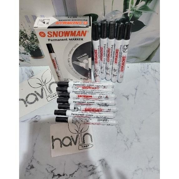 

''Terlaris" (1 Pc) Spidol Snowman Permanent Ag 12 Murah