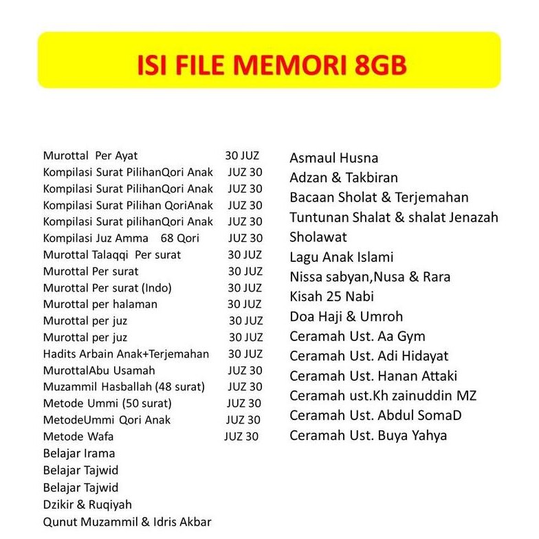 Speaker Alquran 30 Juz Speaker Murottal 30 Juz New Stok