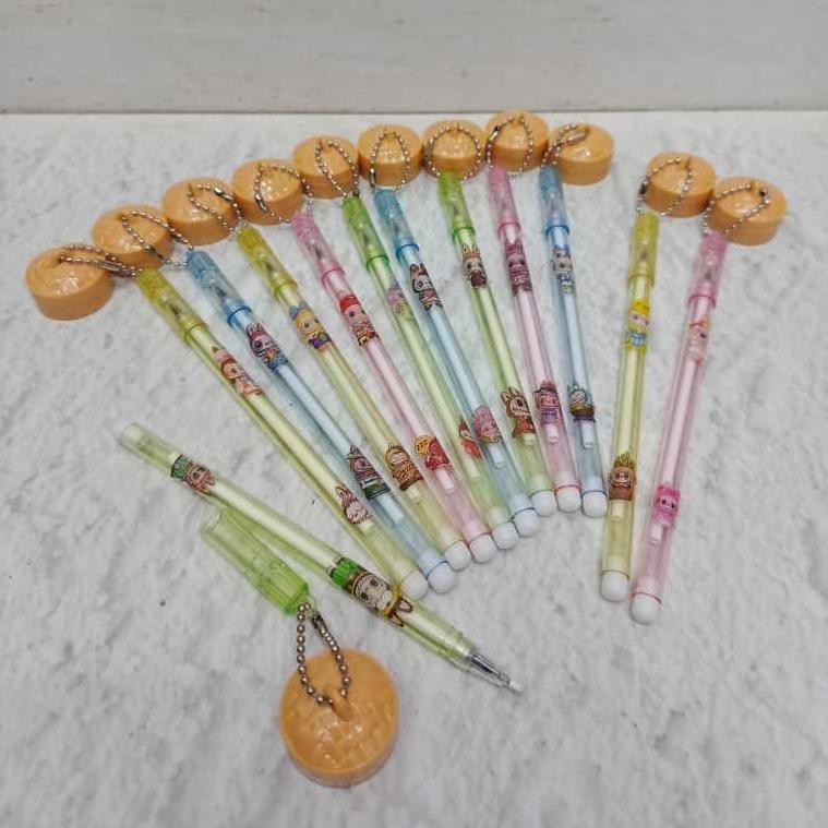 

''Terlaris" (12Pc) Pen Gel Gantung Hapusan Bentuk Bapao Labubu Murah