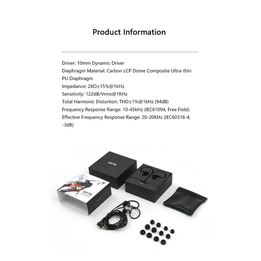 Truthear Gate True Truthear Gate 10Mm Dynamic Driver In-Ear Headphone Earphones New Stok