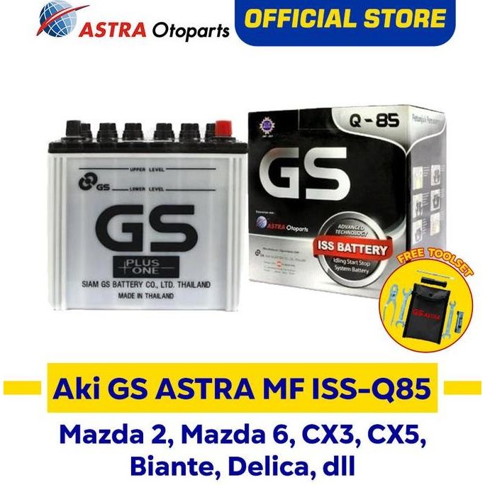 Aki Gs Astra Mf Iss Idling Start Stop Q85 Mobil Mazda 2, Cx 3, Biante