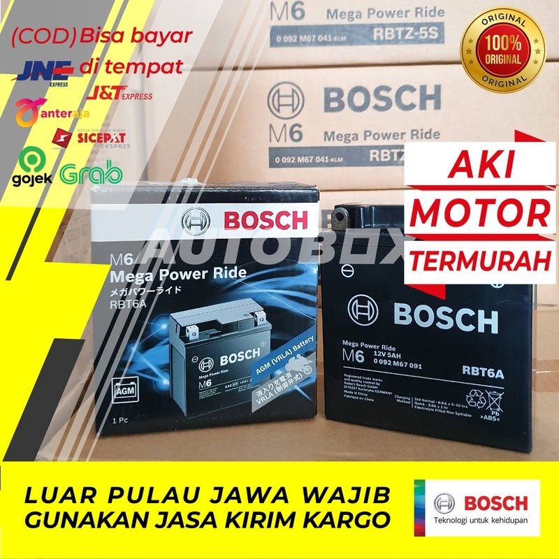 Aki Motor Yamaha Jupiter MX 135 (2006-2010) Bosch RBT-6A