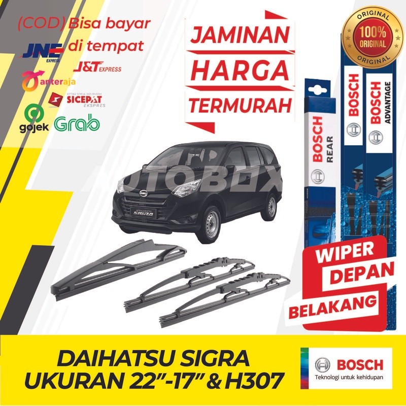 Wiper Daihatsu Sigra Depan Belakang Bosch Advantage