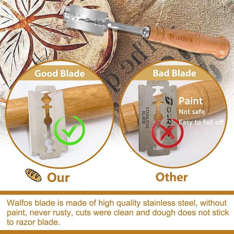 Pisau Scoring Dough Pisau Sourdough Alat Pemotong Adonan Stainless Bread Cutter With Protective