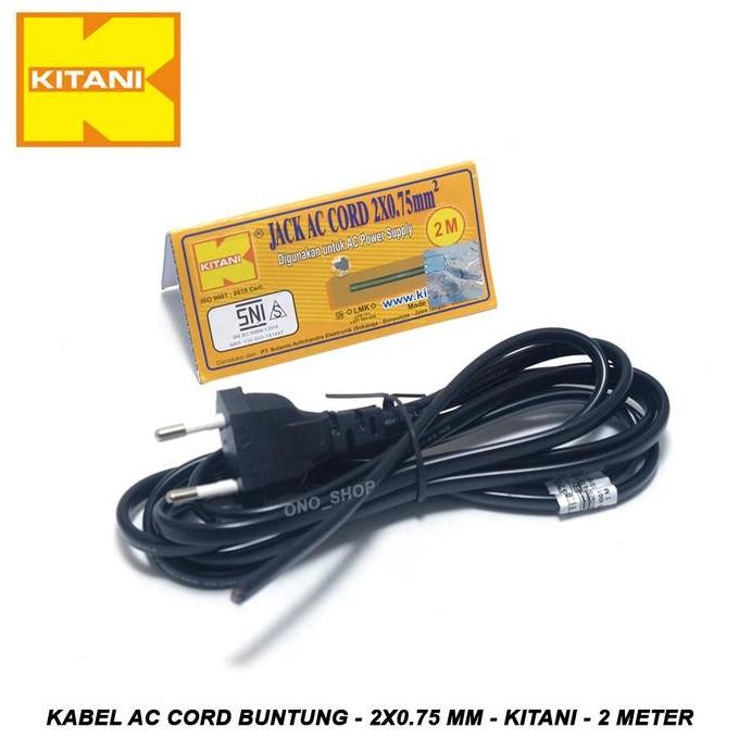 Kabel AC Cord Buntung - 2x0.75 mm - Kitani - 2 Meter